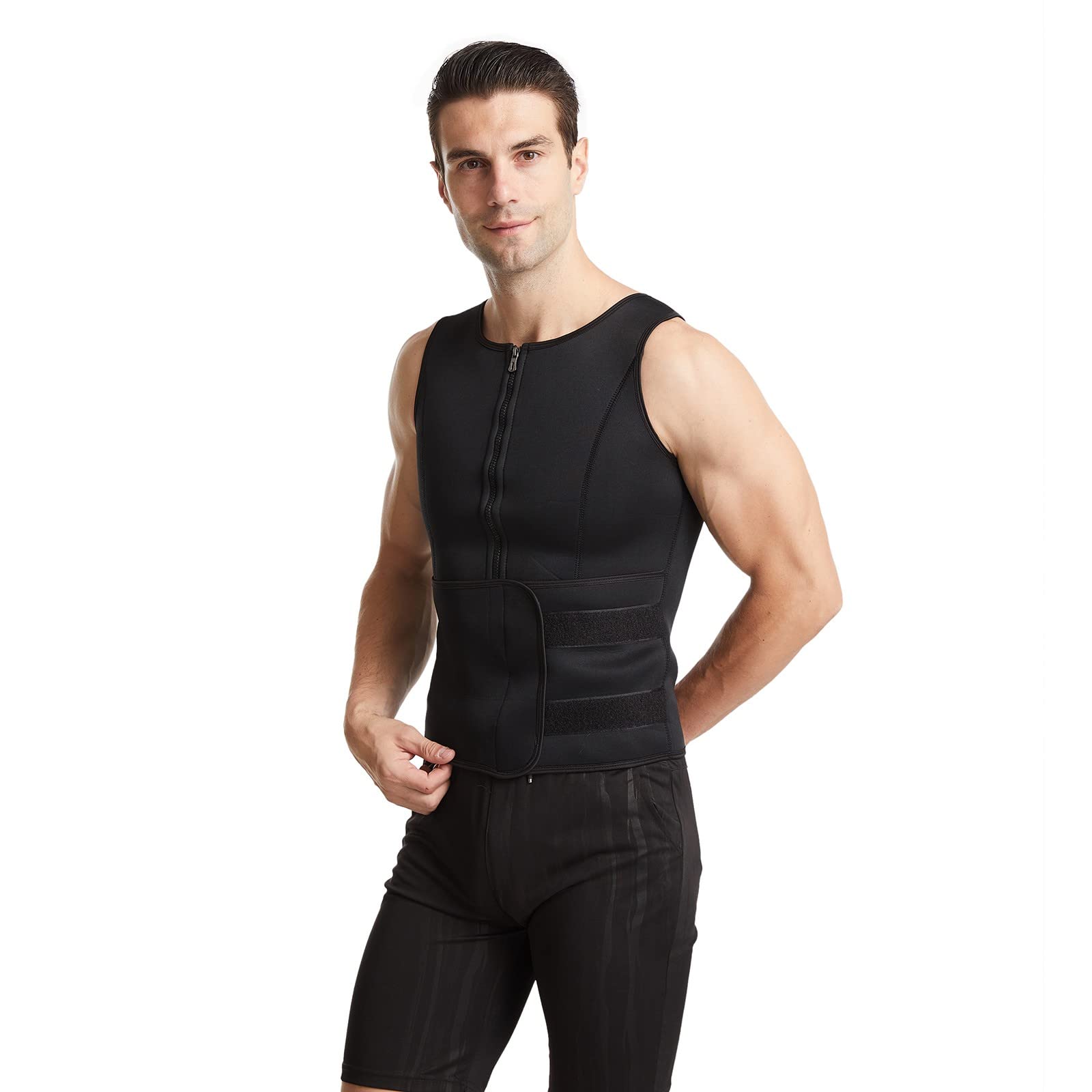 Débardeur Homme Corset Gaine Ventre Plat Sport Perko Tshirt Mal De Dos Percko Tee Shirt Debardeur T-Shirt Compression Vêtements Marcel Gainant Amincissant Vetement Sudation sous Maillot Corps