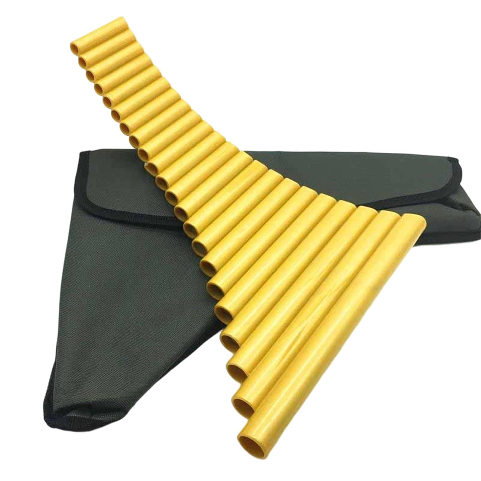 Flet Pana 22 Rura ABS Plastikowa Piszczałka G Klucz Panflute Prawy Lewy Ręcznie Robione Instrumenty Muzyczne Dęte Drewniane(Golden Right Hand)