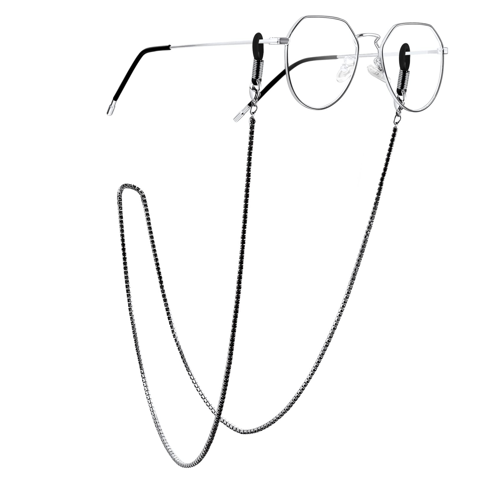 Mens Sunglasses Chain Glasses Holder Strap Cubic Zirconia