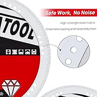 Vista 3 de DT-DIATOOL Ruedas de corte de diamante de 4 x 7/8 "para cuchillas de corte de metal de acero y hierro para amoladora angular