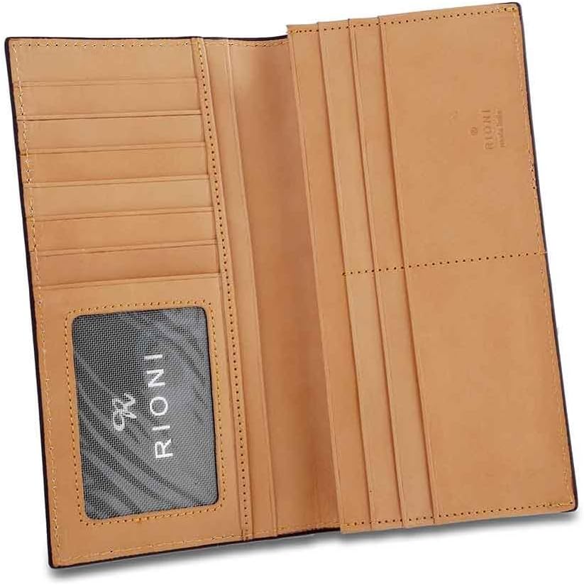 Signature Half-Fold Slim Wallet in Brown