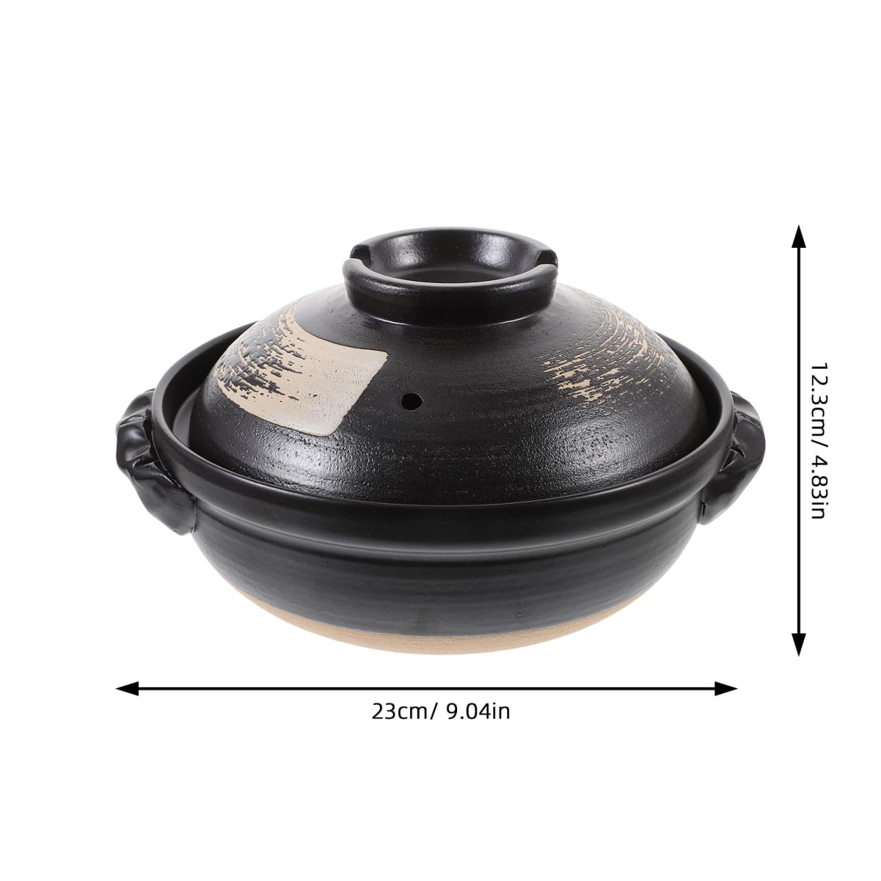Pentola In Terracotta Con Coperchio 900 Ml – Antiaderente, Con Due Manici, Adatta A Fornelli E Forno