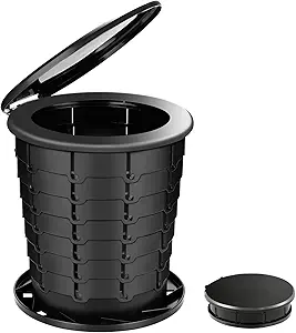 TRIPTIPS 2022 Upgrade Retractable Portable Toilet Travel Toilet Adjustable Height Camping Toilet Portable Potty for Adults Kids, Foldable Portable Toilet for Camping/Car, XL size