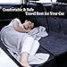 YR YURUI Car Camping Essentials Rear Seat Mattress Extension Plate, Car Back Seat Extender，Portable Mattress for Sleeping Increase Travel Trunk Space Bed Space for Most Cars, SUV, Model Y/3 (Black)