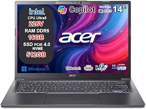 Acer Aspire 14 AI Notebook Intel Core Ultra 5 226V, 16GB RAM DDR5, 512GB SSD, 14" OLED WUXGA, Intel Arc, Copilot+ PC, WiFi 6E, BT 5.3, Thunderbolt 4, Backlit Keyboard, Windows 11
