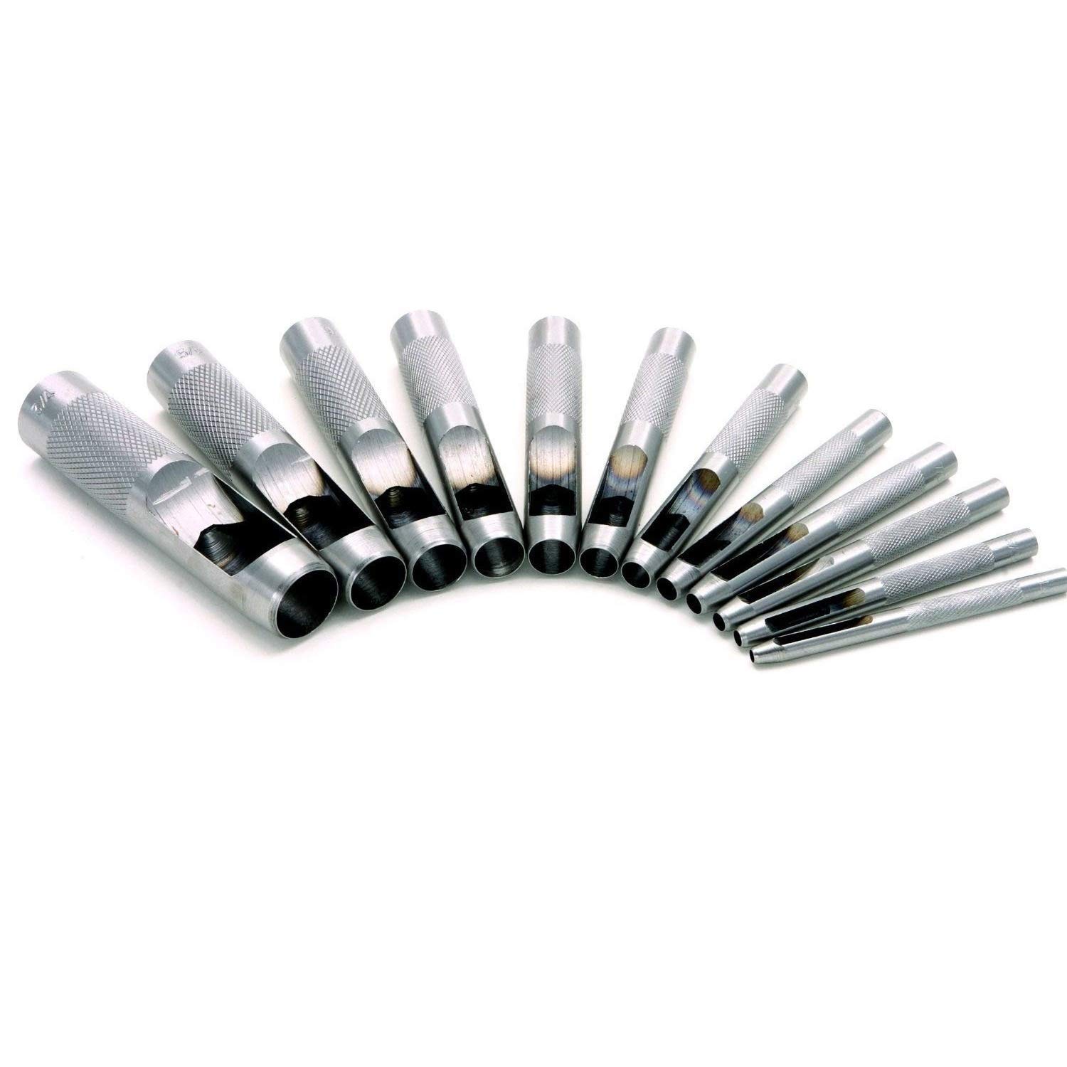 Kit De Matrices De Découpe Cuir 3 Pièces Forme Couronne - Acier Carbone Pour Ceintures, Sacs, Portefeuilles DIY - Avec Boîte Rangement