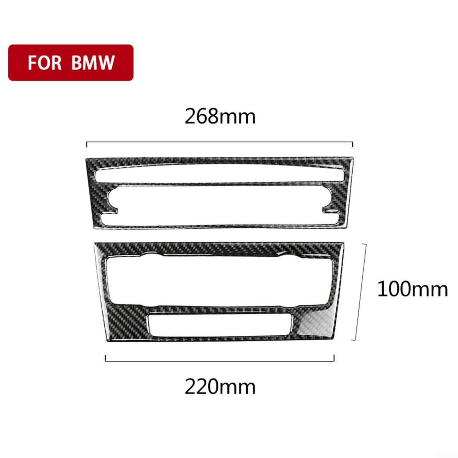 Pannello di controllo CA in fibra di carbonio per BMW Serie 3 E90 E92 E93 2005-2012 Nero Interno