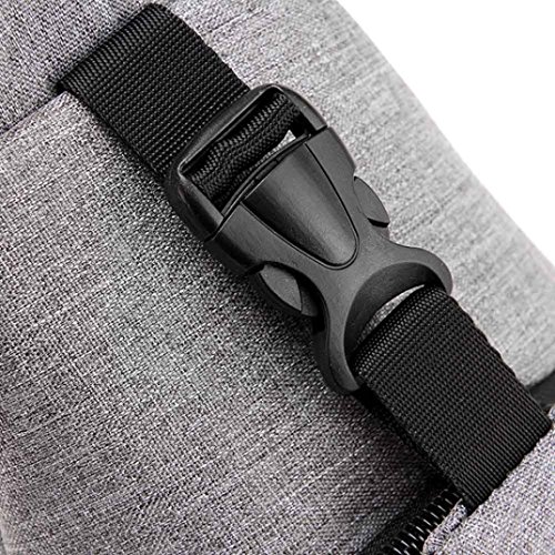 Crossbody Bag,Realdo USB Charging Port Outdoor Sports Casual Canvas Unbalance Backpack Messenger Sling Shoulder Grey