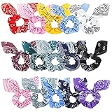 Ondder Hair Scrunchies for Women 15 Pcs Bandana Hair Scrunchies for Women’s Hair Cute Girls Bow Scru