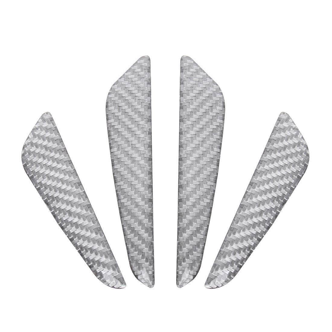 visionrabbit 4PCS Car Door Edge Guards White Real Carbon Fiber Car Side