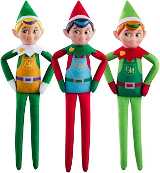 The Elf on the Shelf - Elf Mates Triple Pack, Includes 3 Plush Elves