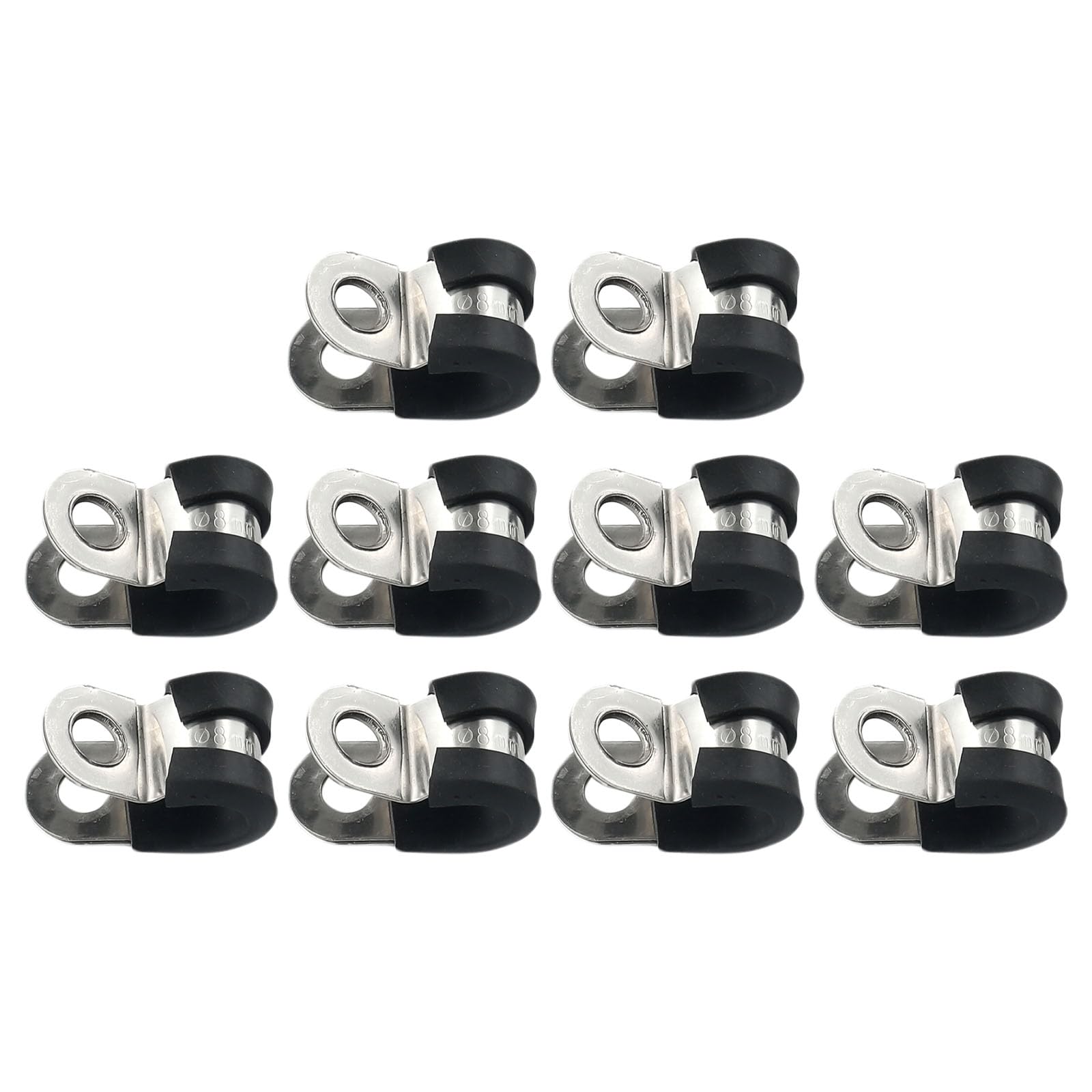 Clips P forrados en goma para organizar mangueras y tubos en el motor, taller o reformas