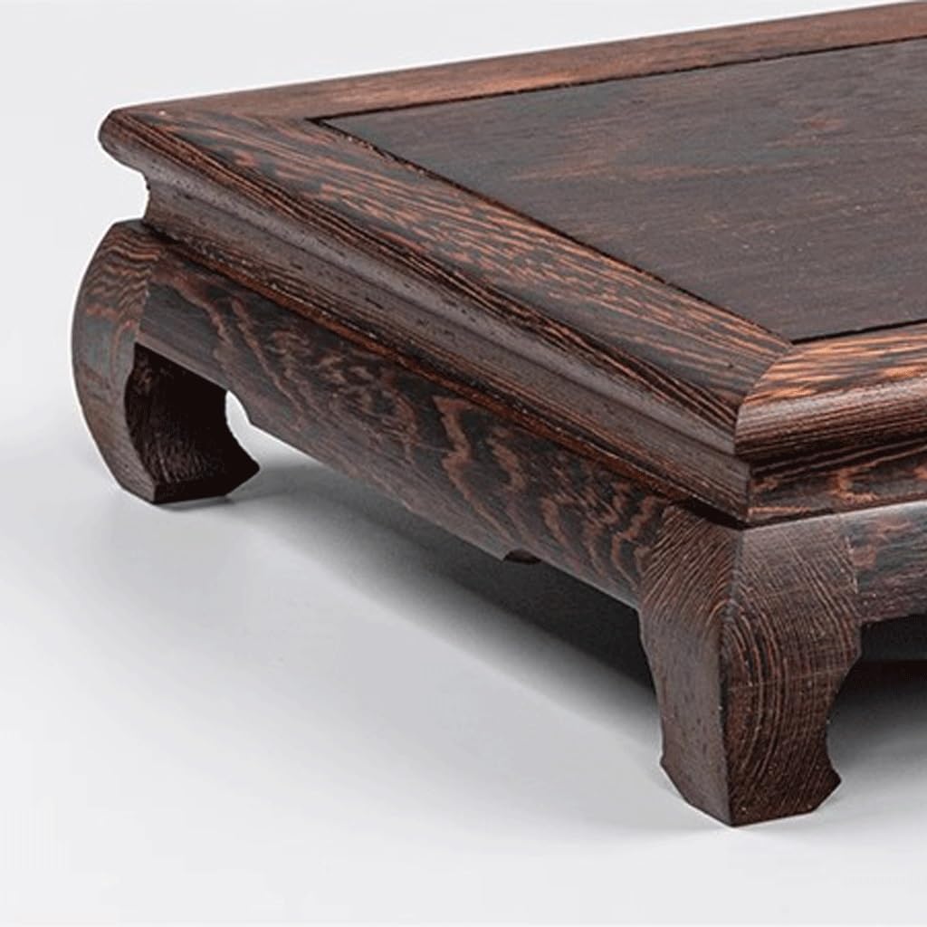 Bonsai Pedestal Vase Pedestal Stands Rectangular Solid Wood Base Flower Pot Fish Tank Buddha Statue Teapot Handicraft Ornaments Mahogany Bracket Planter Stand Plant Holder