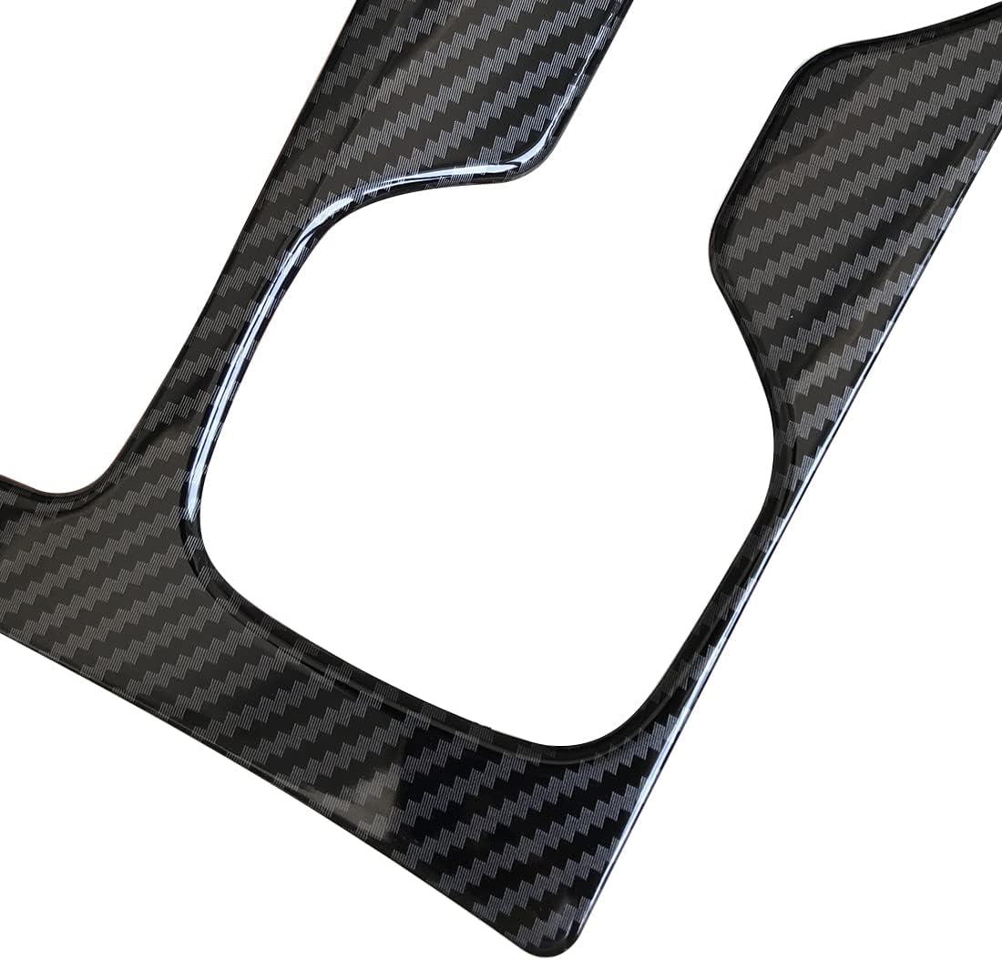 ruihe Carbon Fiber Pattern Car Gear Shift Knob Console Panel Trims Cup Holder Frame Cover Compatible with Fit for Hyundai Santa Cruz 2022 2023 2024 2025