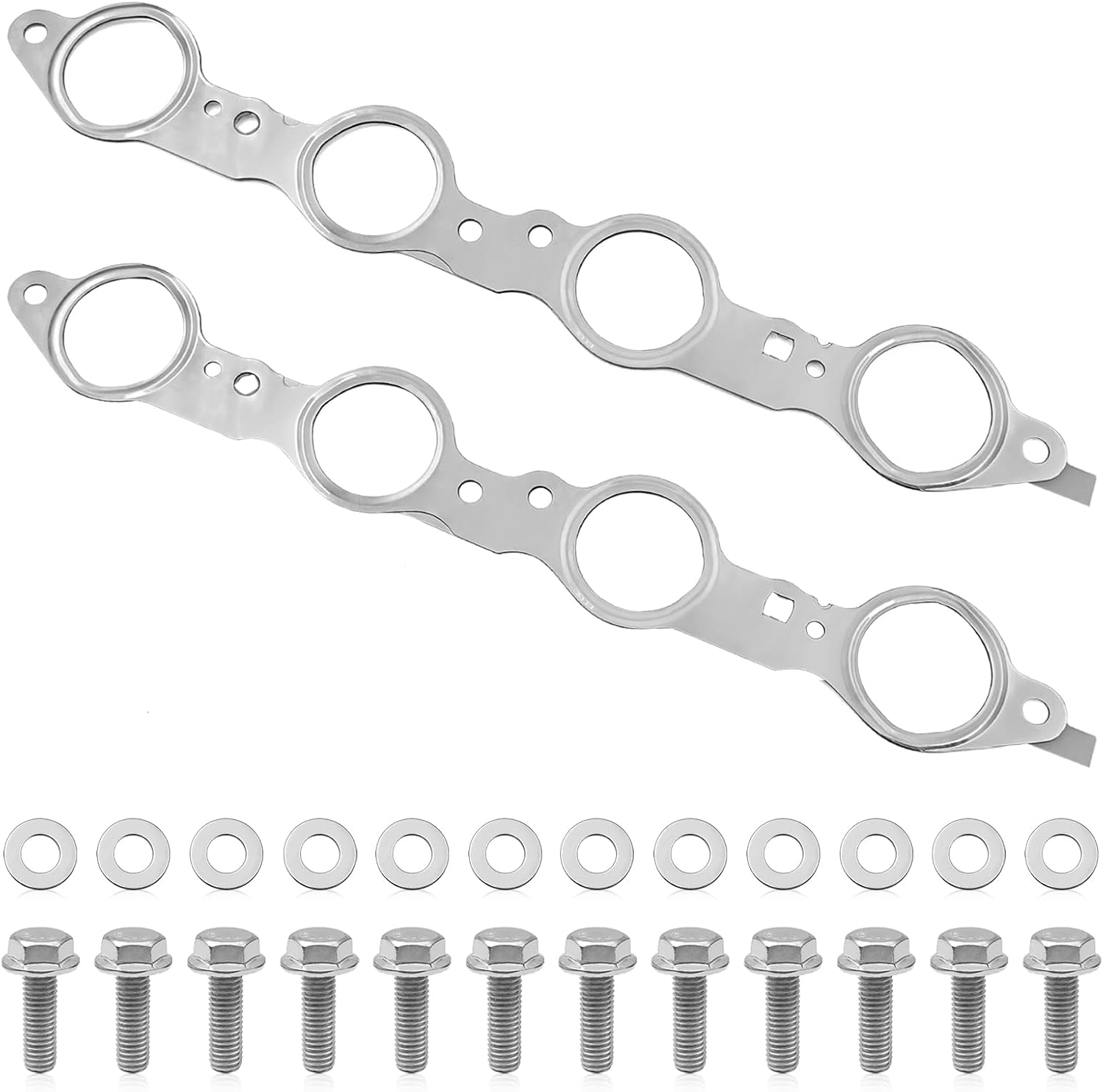 Exhaust Manifold Gasket & Bolt Kit (Replacement for OE #12617944) - Compatible with 2003-2014 Chevy Express 1500/2002-2014 Cadillac Escalade
