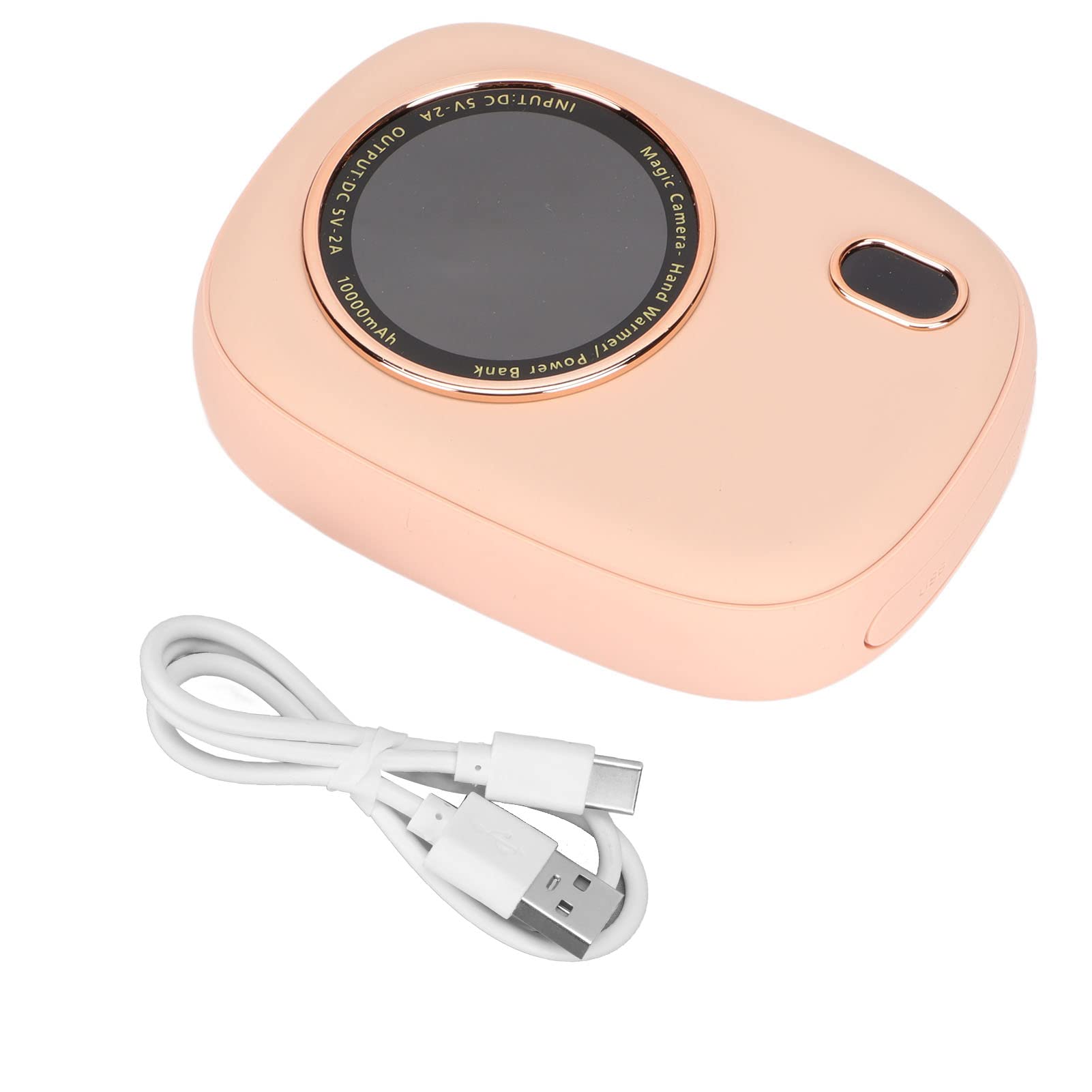 Scaldamani Incurvi, Scaldamani Ricaricabile 10.000 mAh con Display LED, Calore Durevole 8-12 ore, Giorni di Neve in Inverno, Campeggio, Ufficio Interno