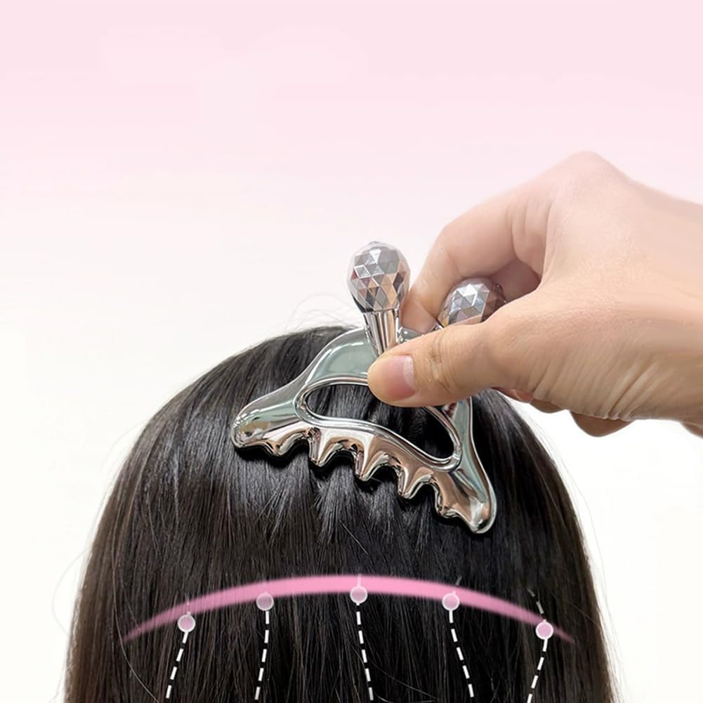 Metal Scalp Massager for Soft Tissue Therapy, Ideal for Back, Legs, Arms, Neck, Shoulder Relief