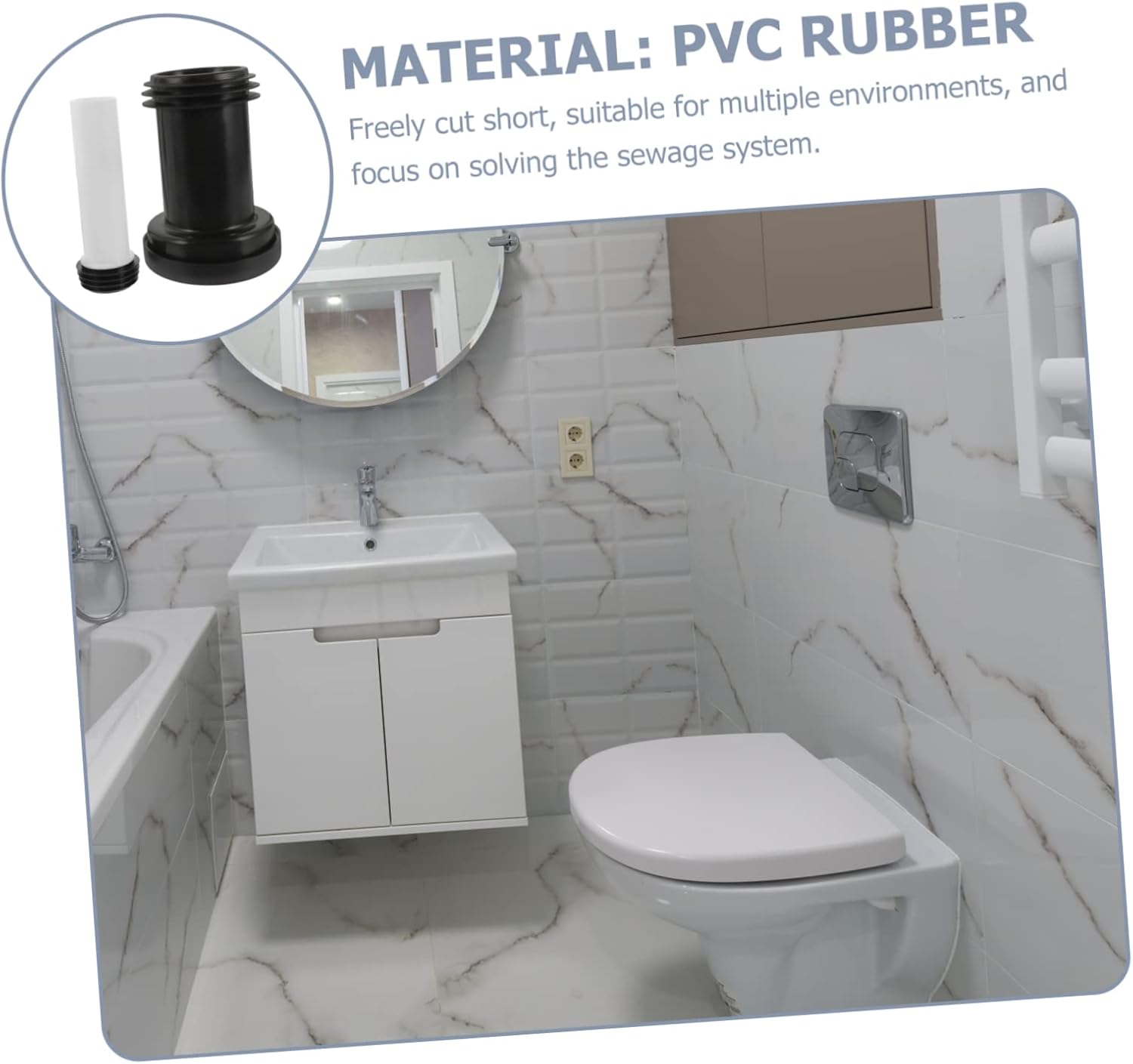 Gadpiparty 4pcs Thickened Toilet Connecting Water Flush Parts Wall-mounted Waste Pipe Accessories for Enhanced Drainage and