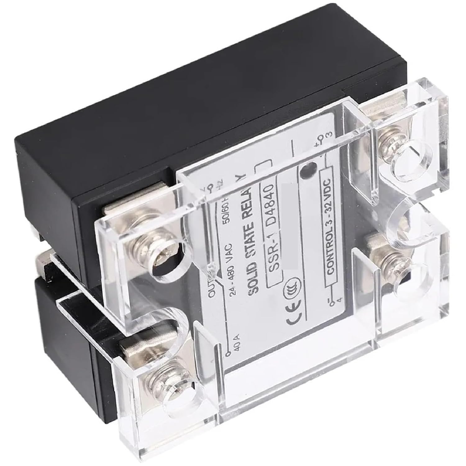SSR-1 D4840 Solid State Relay DC to AC 24-480VAC Load Voltage 40A SSR Module Industrial