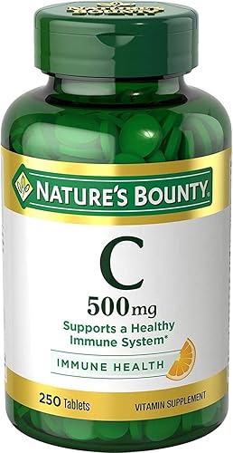 Nature's Bounty Vitamina C pura de 500 mg comprimidos 250 comprimidos (paquete de 2)