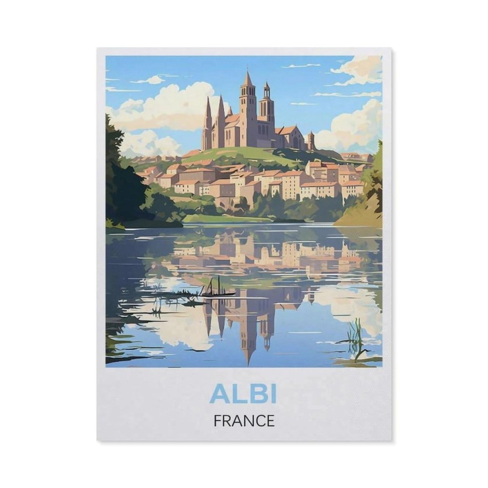 Funny Bathroom Wall Decor Signs，Albi France(15x30cm）