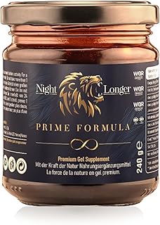 Night Longer Prime Formula Miel Afrodisac Homme, 240g Miel Effet Immédiat, Extra Fort pour Hommes Actifs