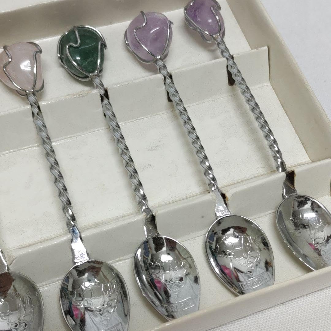 Amazon | ブラジル天然石 カトラリーセット デザートフォーク＋