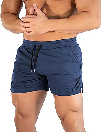 sandbank 3 inch Quick Dry Active Lightweight Bodybuilding Shorts with Pockets Navy