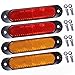 Greluma 4 Pz Ambra/Rosso 27 LED Indicatori di direzione laterali super luminosi Lampada/Luci di ingombro laterali posteriori/Luci di ingombro/Luce di coda per auto,autobus,camion,rimorchio,barca