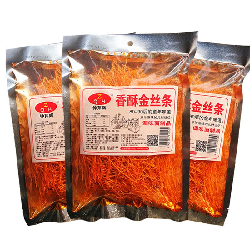 钟芹辉 香酥金丝条 香辣味 怀旧零食 辣条 latiao Spicy strip Chinese snacks Chinese food 30g/包X20