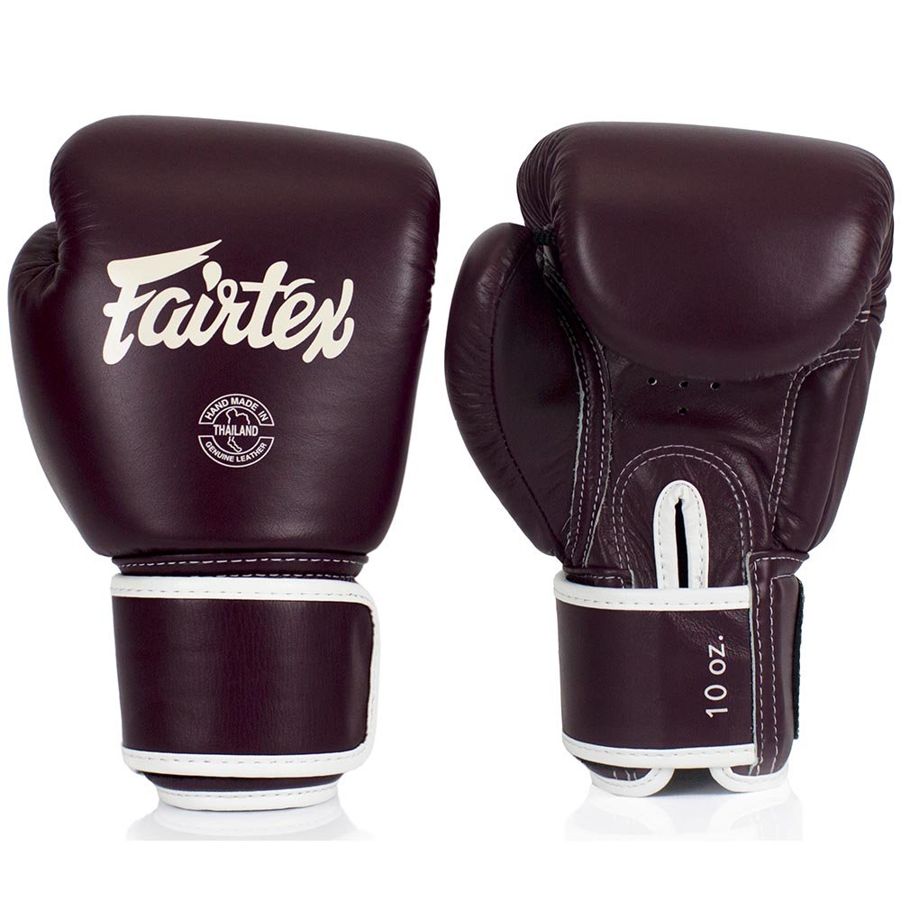 Fairtex Boxhandschuhe, Leder, BGV16, Maroon, GR. 12 Oz