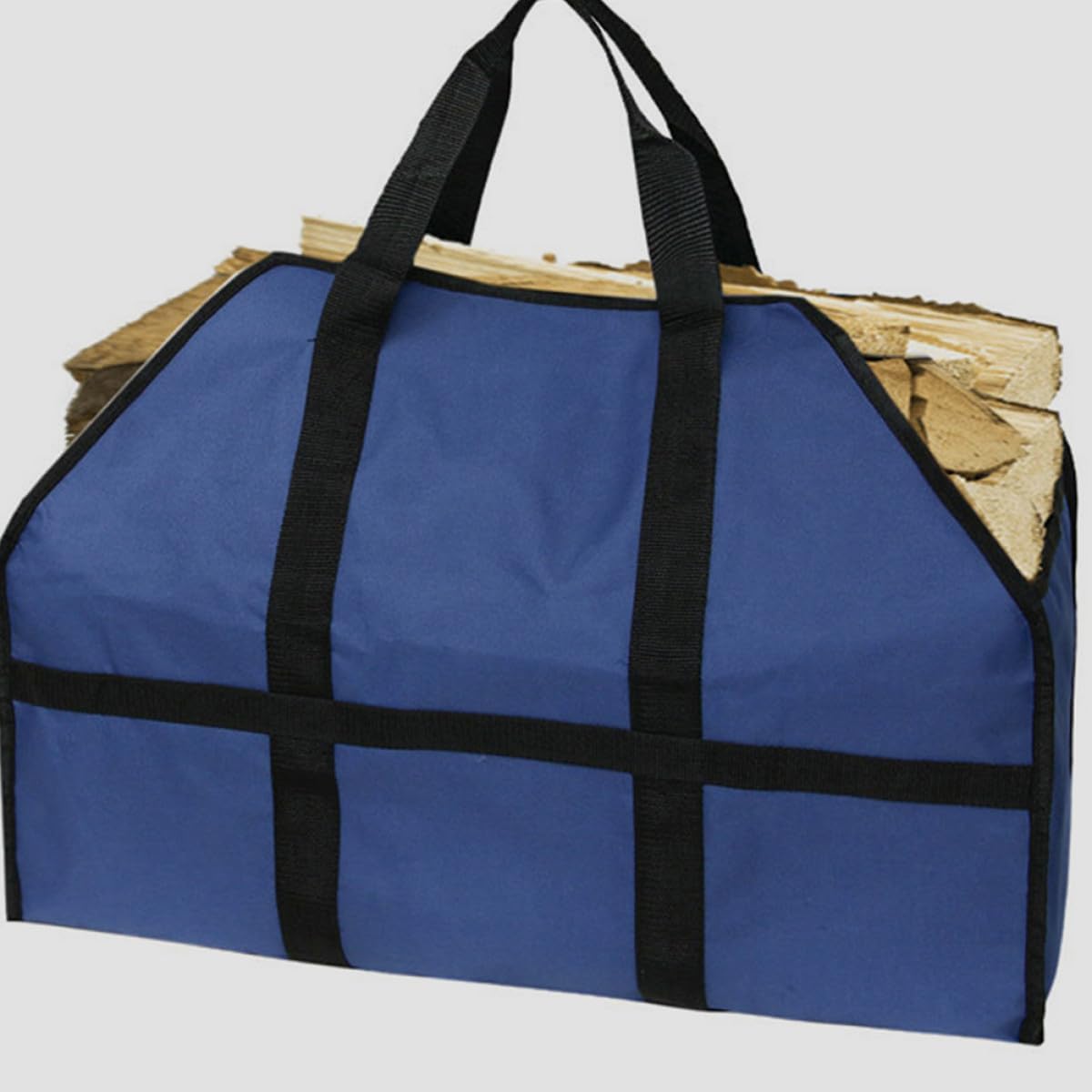 Large-Capacity Firewood Storage Pouch Oxford Cloth Firewood Carrier Bag Sturdy Wear-Resistant Log Tote for Outdoor Camping and Fireplace Use