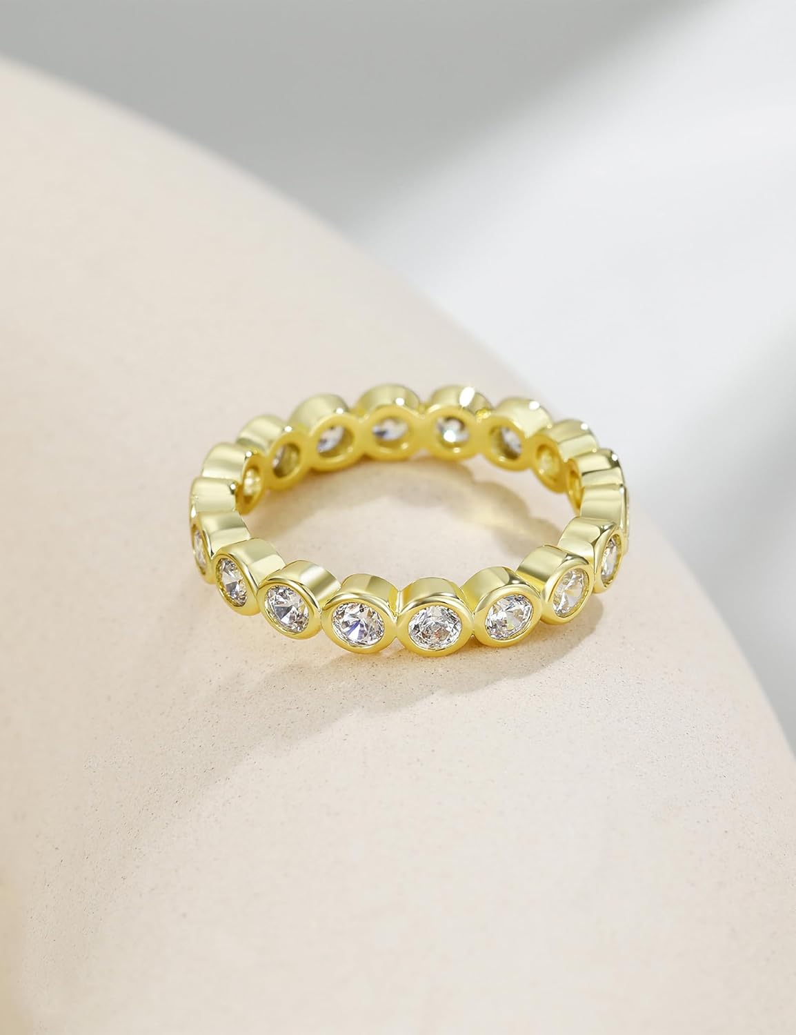 Mameloly 3.8mm Wedding Bands for Women Cubic Zirconia Full Eternity Stackable Engagement Promise Rings for Her Size 3-12 - Image 2