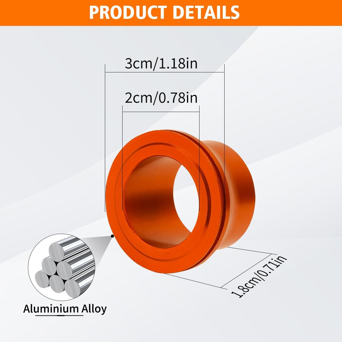 Front Wheel Hub Spacer Bushing for Talaria MX3 MX4, CNC Front Wheel Spacer Kit Front Shock Bushing Set Suspension Knuckle Kit Modified Bushing Accessories for Taparia