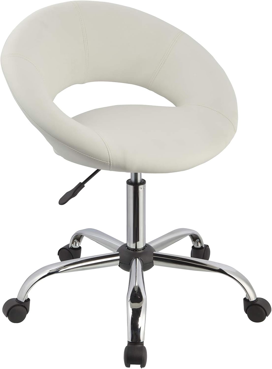 Duhome PU Leather Working Stool, Adjustable Swivel Task Computer Chair with Wheels,Black Massage Salon Facial Spa Medical Chair Stool with Backrest : Beauty & Personal Care
