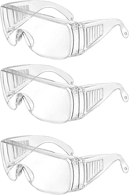 Verres de sécurité transparents sur les lunettes Gants anti-brouillard/Gants de sécurité pour le tir, les laboratoires, l'extérieur, les lieux de travail