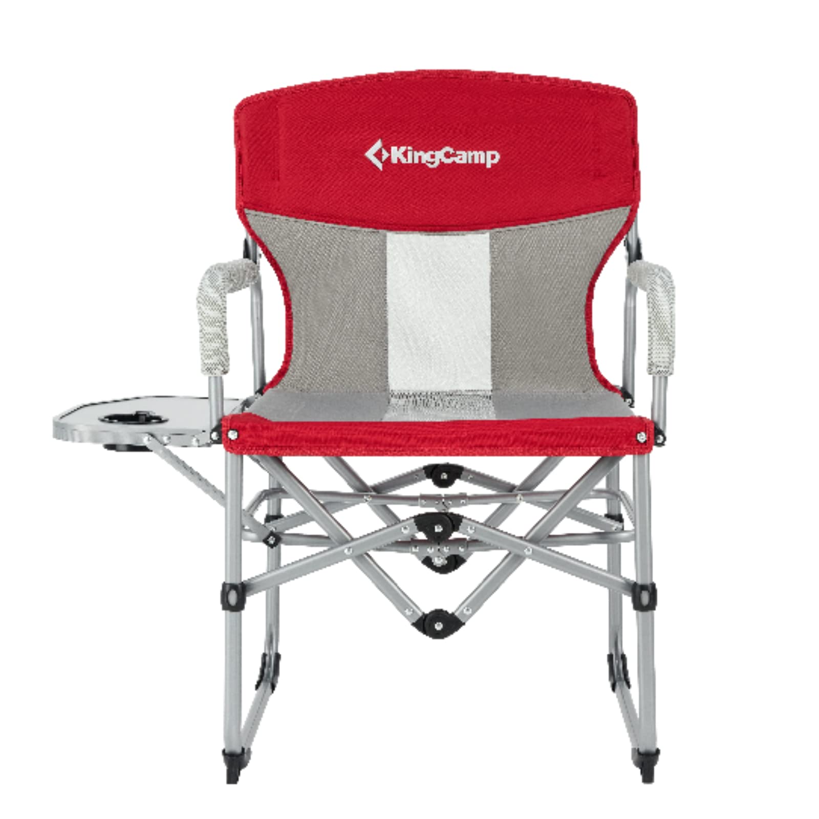 KingCamp KC1904 MediumGrey-USVC Camping Director Chair, One Size, Black/Grey