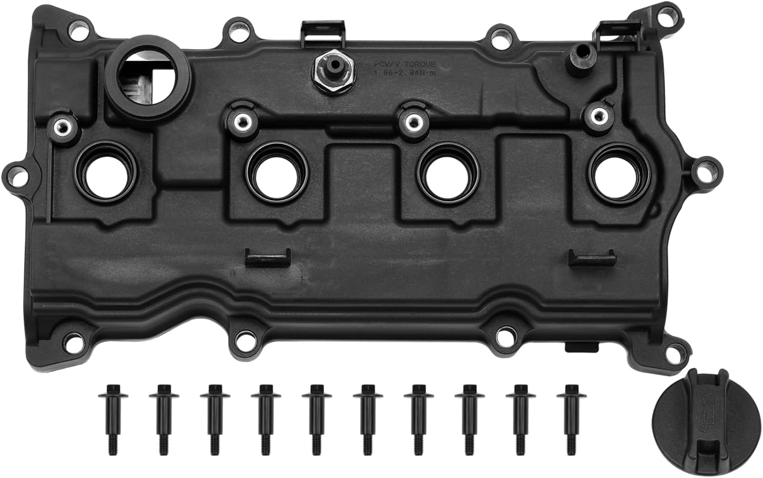 Engine Valve Cover with Gasket Bolts & Oil Filler Cap Compatible with Nissan Altima Rogue Murano Pathfinder 2014-2017, for Infiniti Qx60 2.5L 132643KY0A 13264-3KY0A 13264-4JM0B
