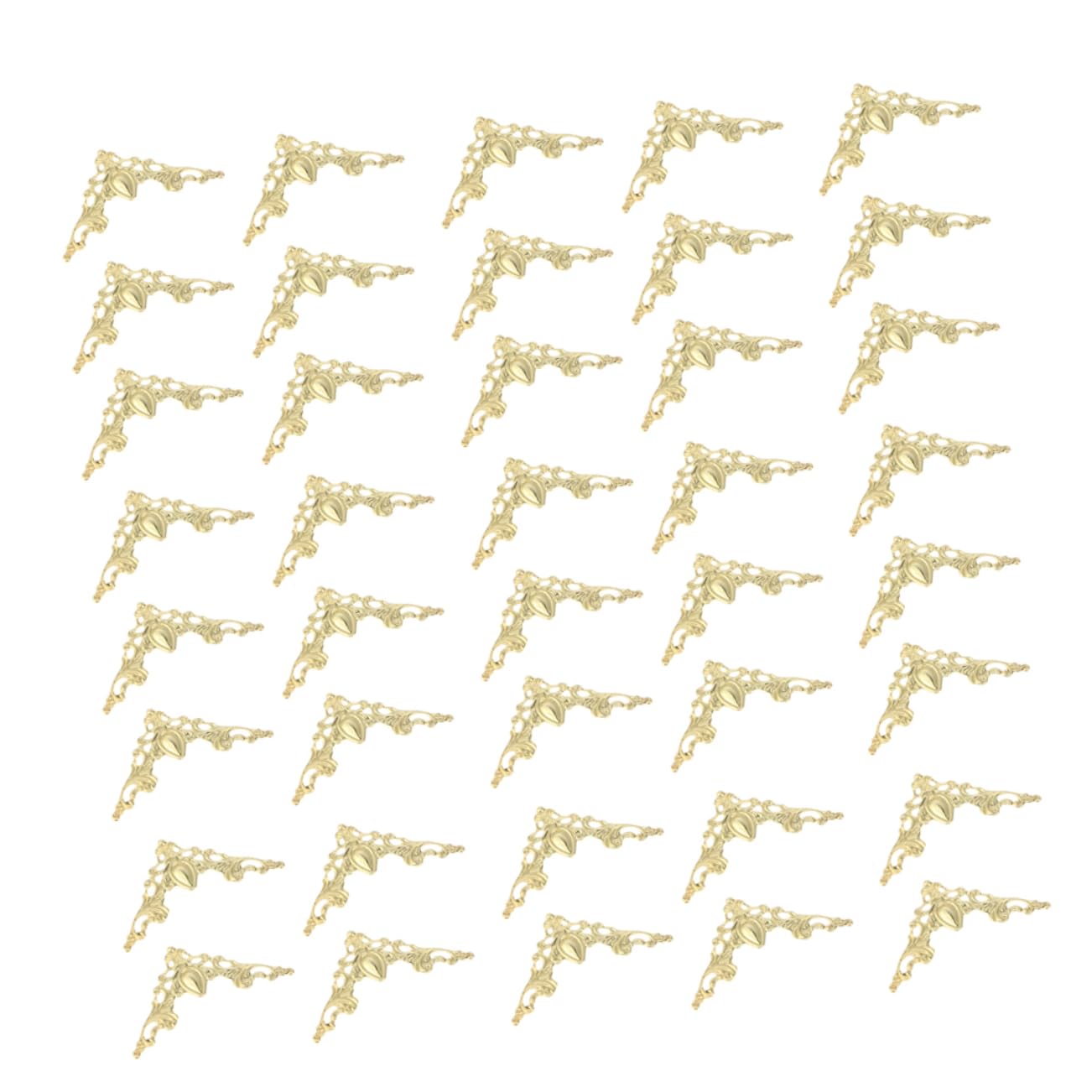 Angoily 50pcs Scrapbook Corner Protector Album Corner Decorative Cover Metal Corner Protector Book Corner Cover Golden