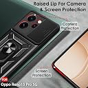 TheGiftKart Tough Armor Bumper Back Cover Case for Oppo Reno 15 Pro 5G | Sliding Camera Cover, Kickstand & Ring Holder | 360 Degree Protection Back Cover Case for Oppo Reno15 Pro 5G (PC & TPU, Black) gallery image