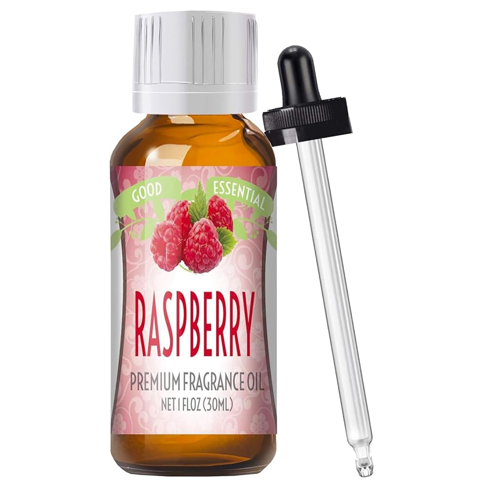 Good Essential - Professional Raspberry Fragrance Oil 30ml for Diffuser, Candles, Soaps, Lotions, Perfume 1 fl oz