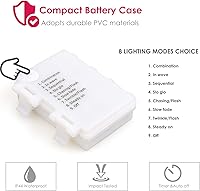 Vista 4 de Guirnalda de Navidad con 20 luces LED de 6.5 pies, con luces de pino y baya roja, funciona con pilas, guirnalda de luces LED, decoraciones