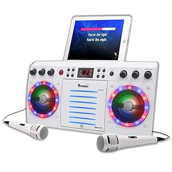 Mr Entertainer Beatbox Karaoke Machine CDG/CD+G, White