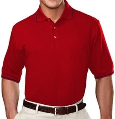 Big and Tall Knit Polo Red up to Size 