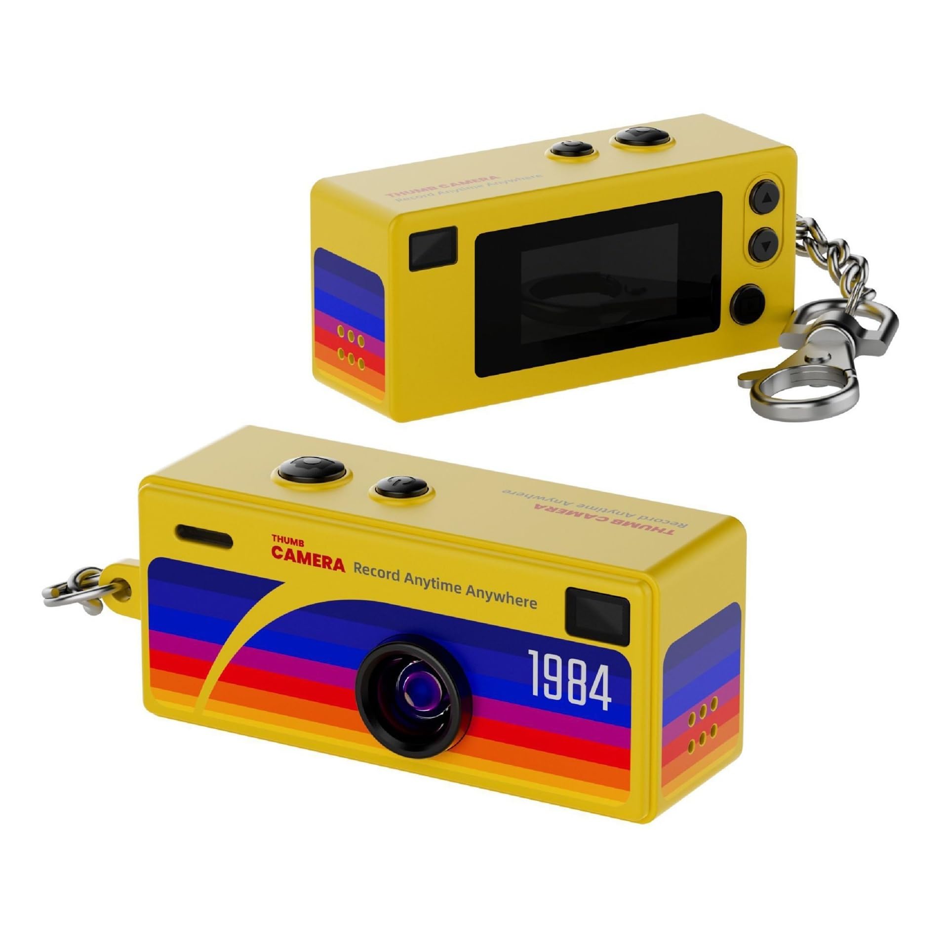 1080P Retro Mini Thumb Keychain Action Camera, 0.96 Inch Screen Audio Video Recorder Support Memory Card Portable Cam-image-41