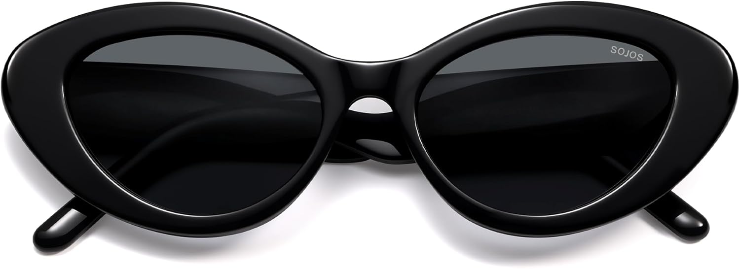SOJOS Retro Cat Eye Acetate Sunglasses Men Women Polarized Vintage Lightweight UV400 Sun Glasses, Afterglow