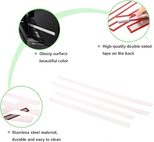 Miniatura 4 de Protector de puerta de moldura lateral para Hummer H2 2003-2009, kit de moldura de cuerpo de acero inoxidable