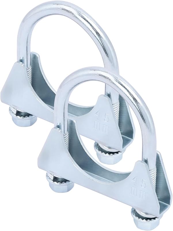 Abraçadeira U para escapamento AFEISOL estilo sela em aço galvanizado, 45 mm – Pacote com 2