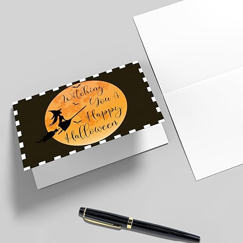 Miniatura 2 de Qiliji Divertida tarjeta de Halloween para él, tarjeta de Halloween de bruja, tarjeta de Halloween de mago, tarjeta de juego de palabras de