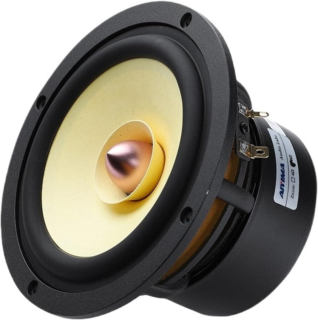 1Pcs 5.25 Inch Full Range Sound Speaker 4 8 Ohm 50W Aluminum Cone Bullet Speaker Bookshelf HiFi Home Theater Loudspeaker(4 Ohm Speaker)